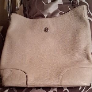 Tory Burch Beige Leather Shoulder Bag